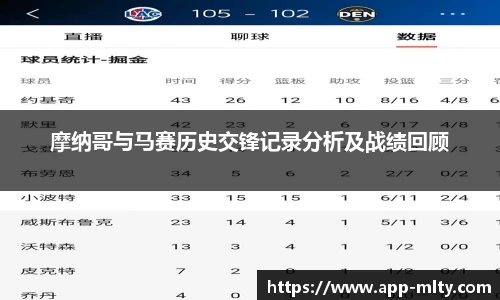 摩纳哥与马赛历史交锋记录分析及战绩回顾